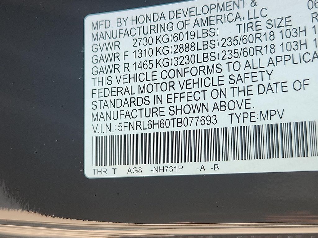 2026 Honda ODYSSEY EX-L — миниатюра 19