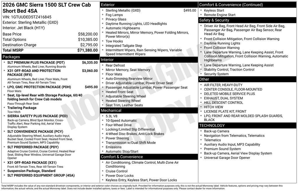 New 2026 GMC Sierra 1500 SLT
