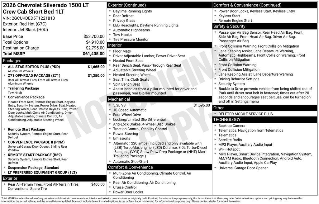 New 2026 Chevrolet Silverado 1500 LT