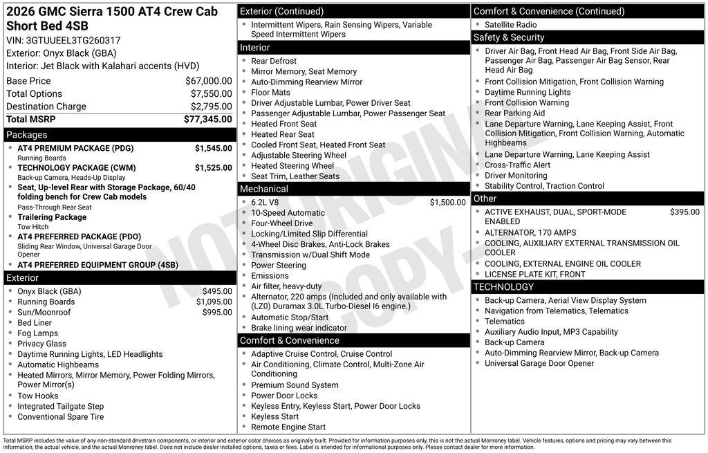 New 2026 GMC Sierra 1500 AT4