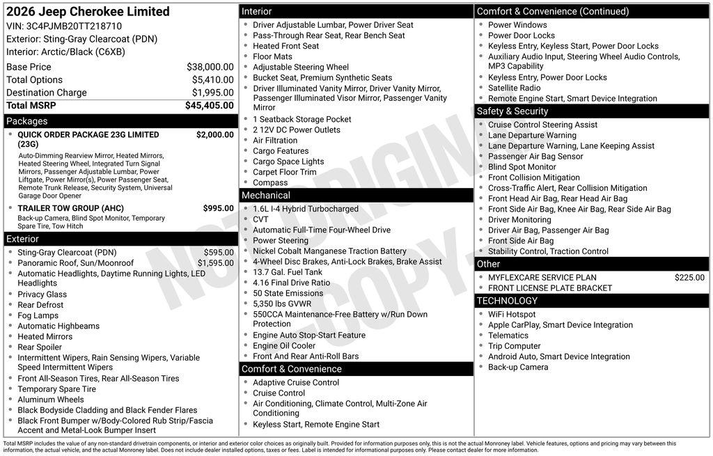 New 2026 Jeep Cherokee LAREDO/LIMITED