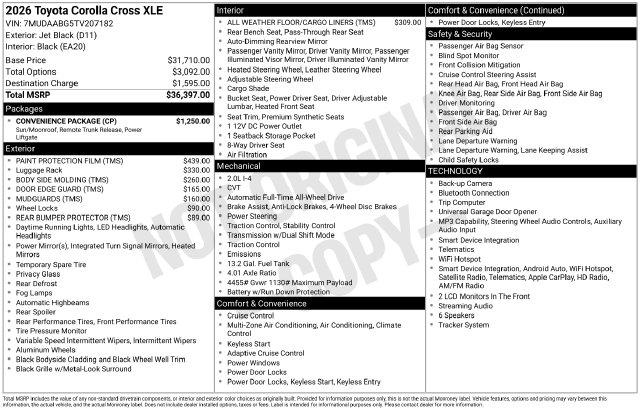 New 2026 Toyota Corolla Cross XLE