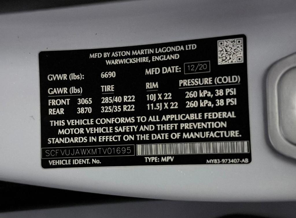 2021 Aston Martin DBX BASE 缩略图 52