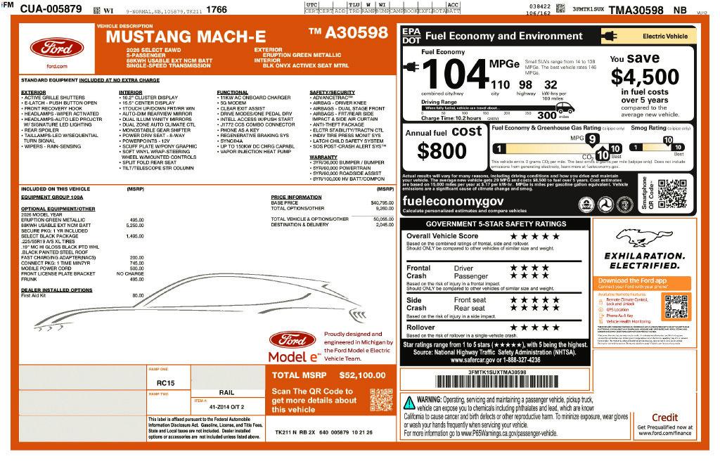 New 2026 Ford Mustang Mach-E Select