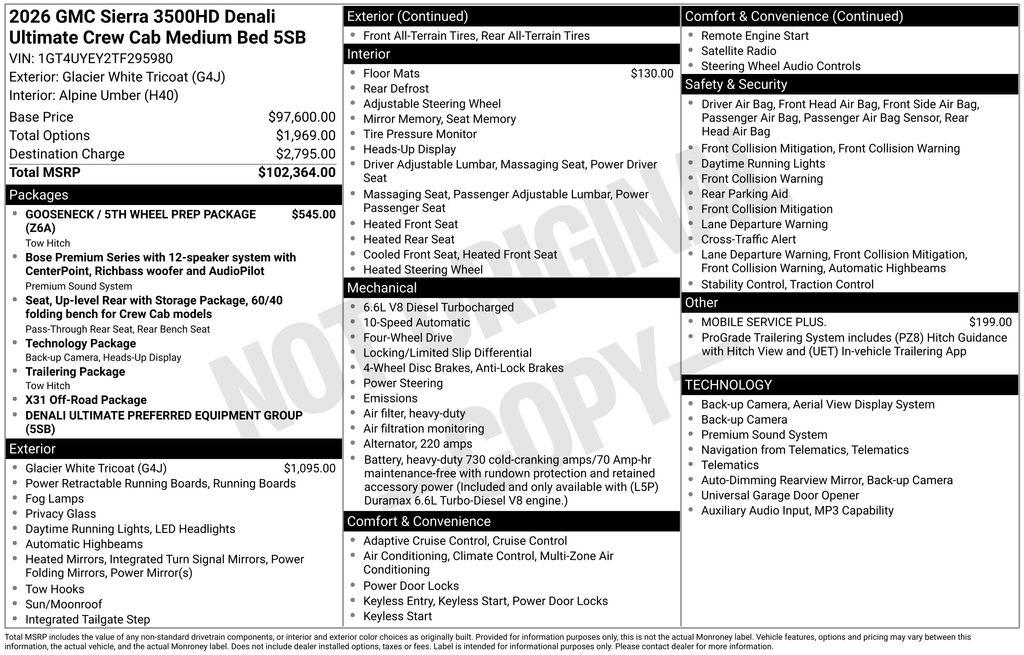New 2026 GMC Sierra 3500 Denali