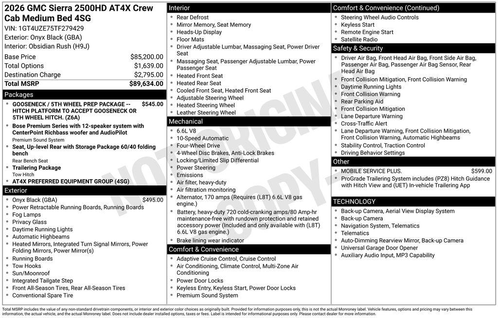 New 2026 GMC Sierra 2500 AT4X