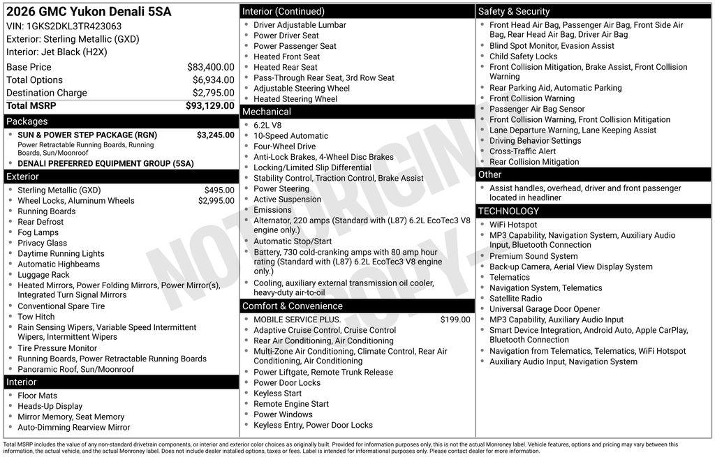 New 2026 GMC Yukon Denali