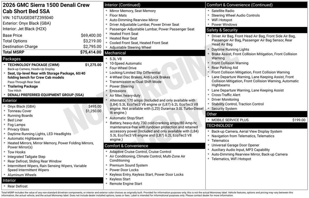 New 2026 GMC Sierra 1500 Denali