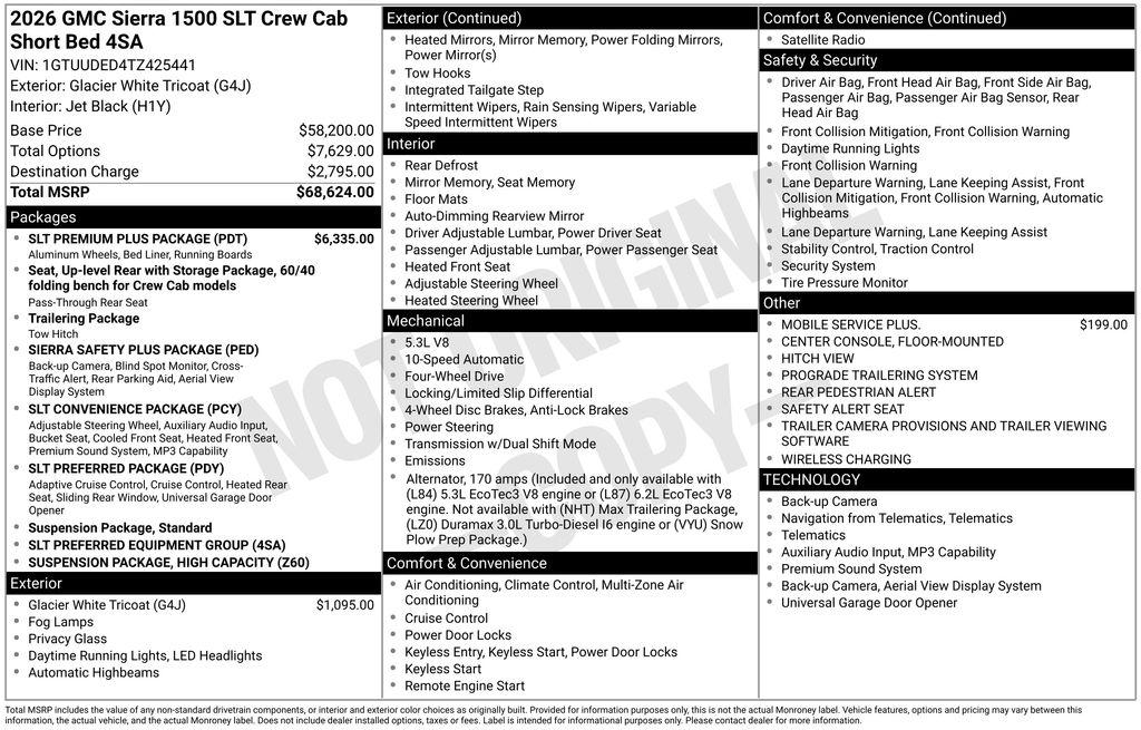 New 2026 GMC Sierra 1500 SLT