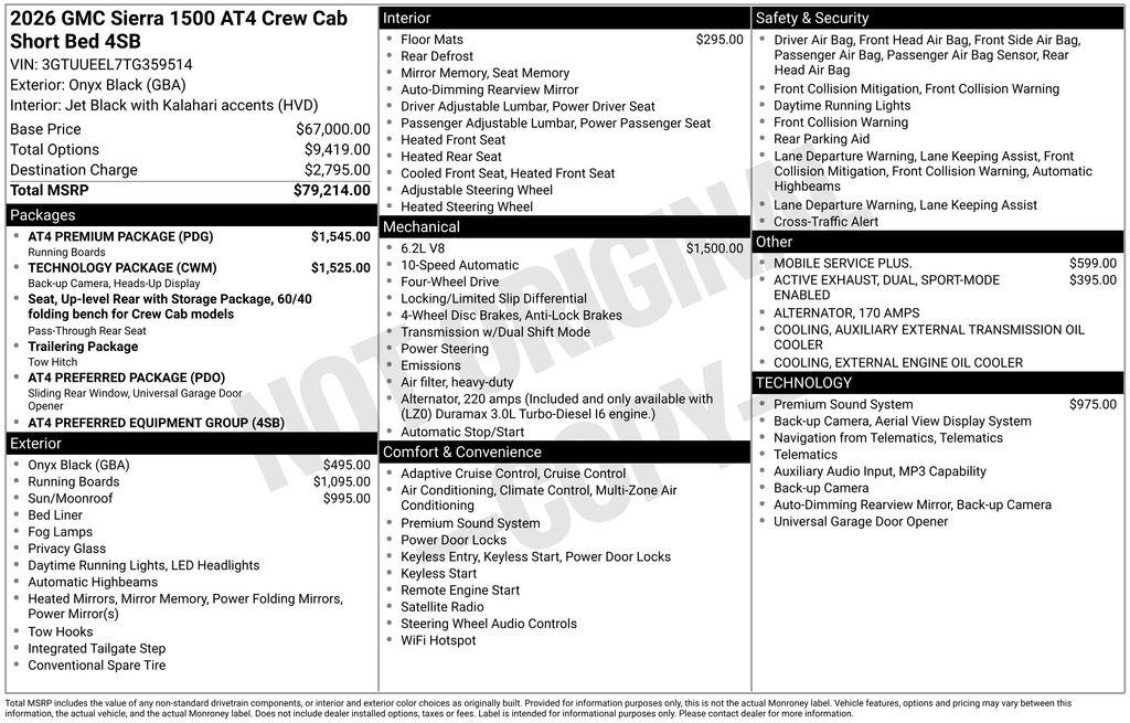 New 2026 GMC Sierra 1500 AT4