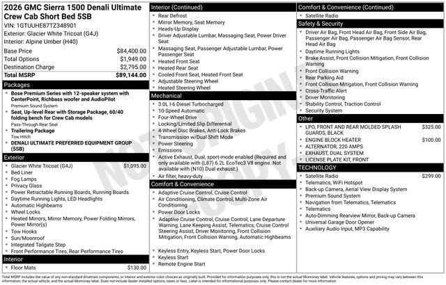 New 2026 GMC Sierra 1500 Denali Ultimate