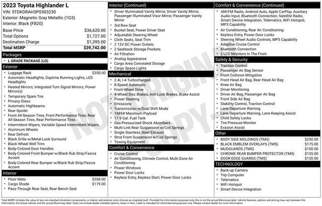 TOYOTA HIGHLANDER - 7