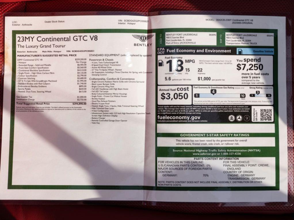 2023 Bentley CONTINENTAL GT V8 S 缩略图 59