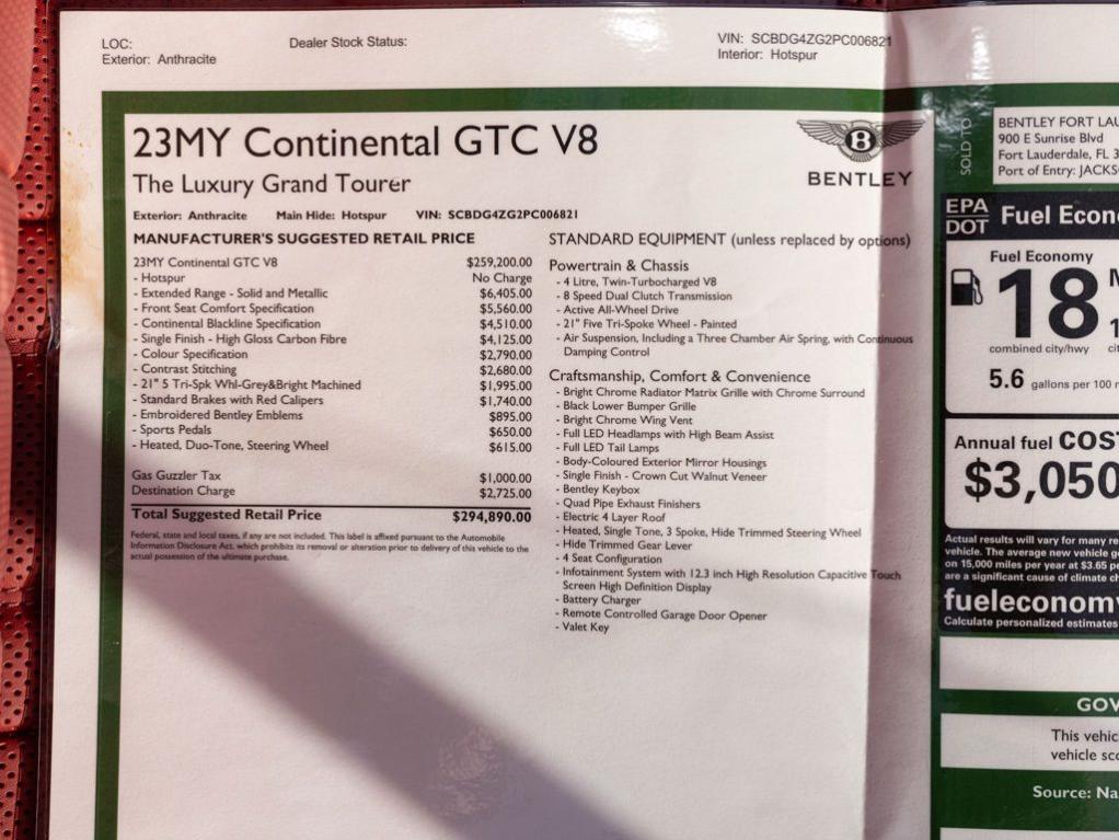 2023 Bentley CONTINENTAL GT V8 S 缩略图 60