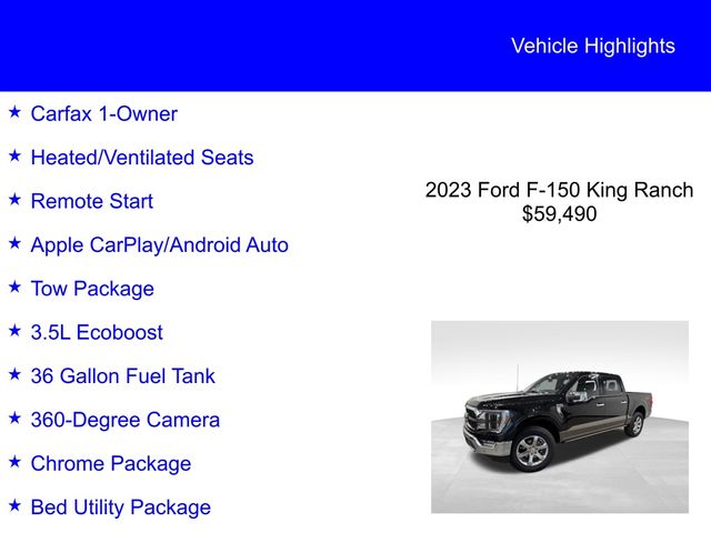 صورة 3 لـ 2023 FORD F-150 KING RANCH