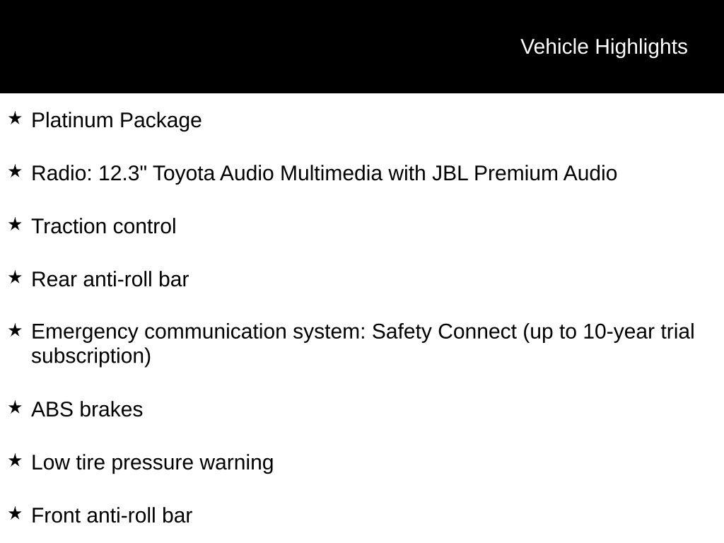 New 2026 Toyota Highlander Platinum