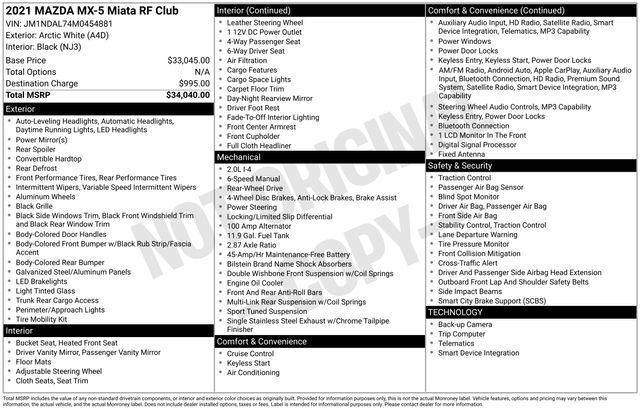 2021 Mazda MX-5 Miata RF