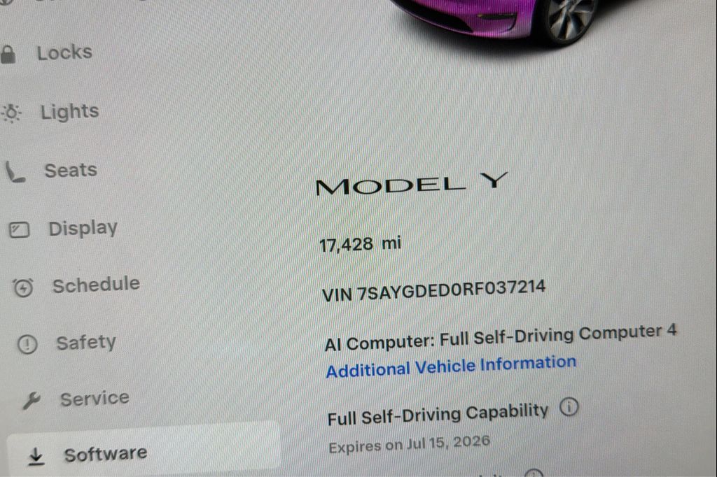 2024 Tesla MODEL Y LONG RANGE SINGLE MOTOR REAR-WHEEL DRIVE 缩略图 26