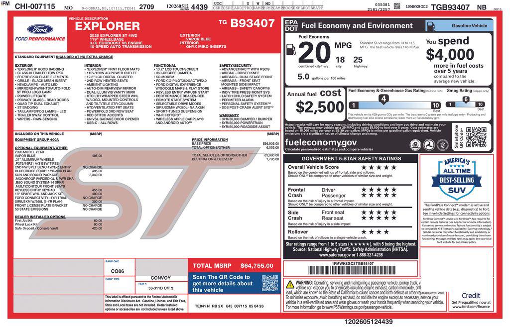 New 2026 Ford Explorer ST
