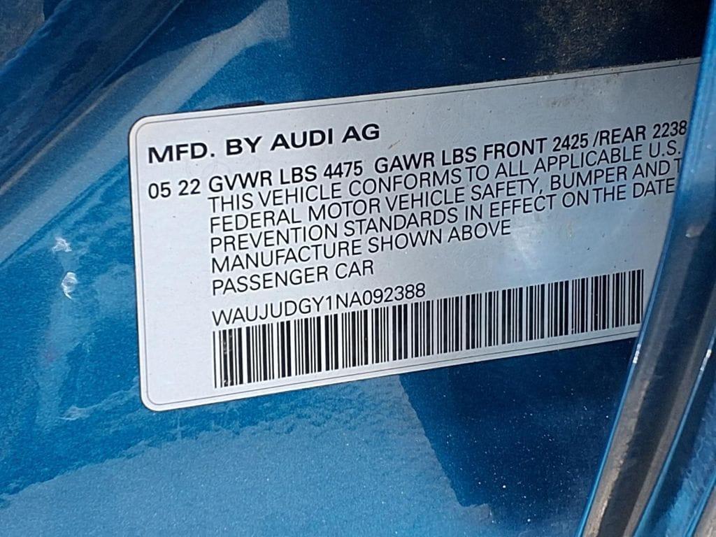 2022 AUDI A3 PRESTIGE photo 14