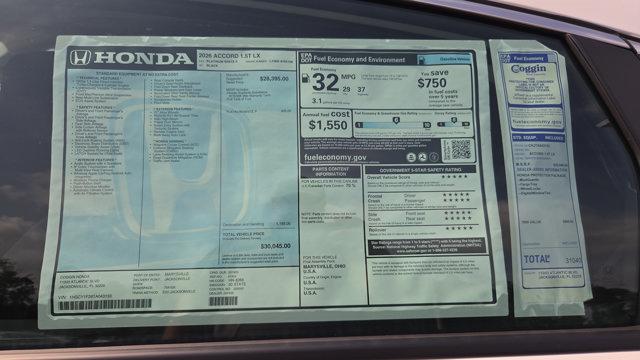 2026 Honda ACCORD LX — фото 10