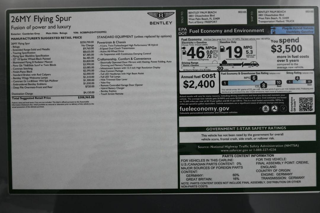 2026 Bentley FLYING SPUR — миниатюра 26