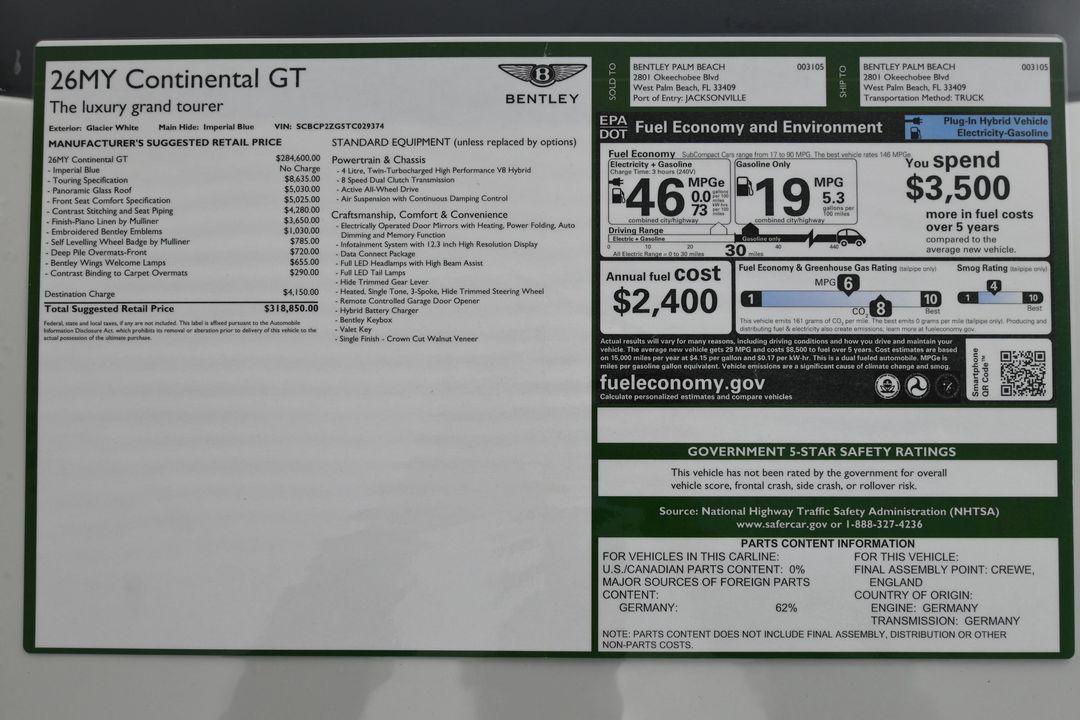 2026 Bentley CONTINENTAL GT BASE 缩略图 21
