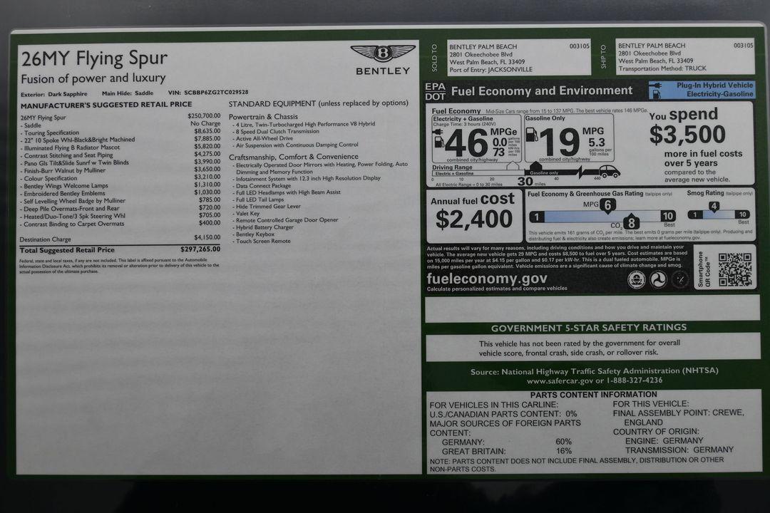 2026 Bentley FLYING SPUR photo 6