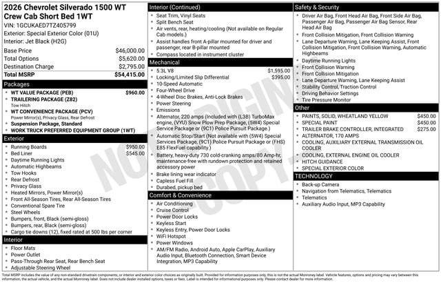 New 2026 Chevrolet Silverado 1500 WT