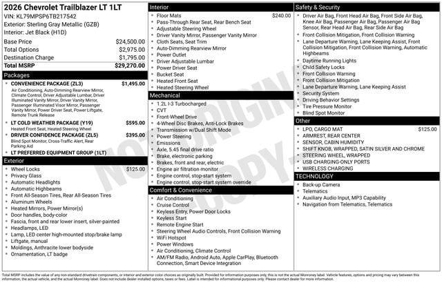 New 2026 Chevrolet Trailblazer LT