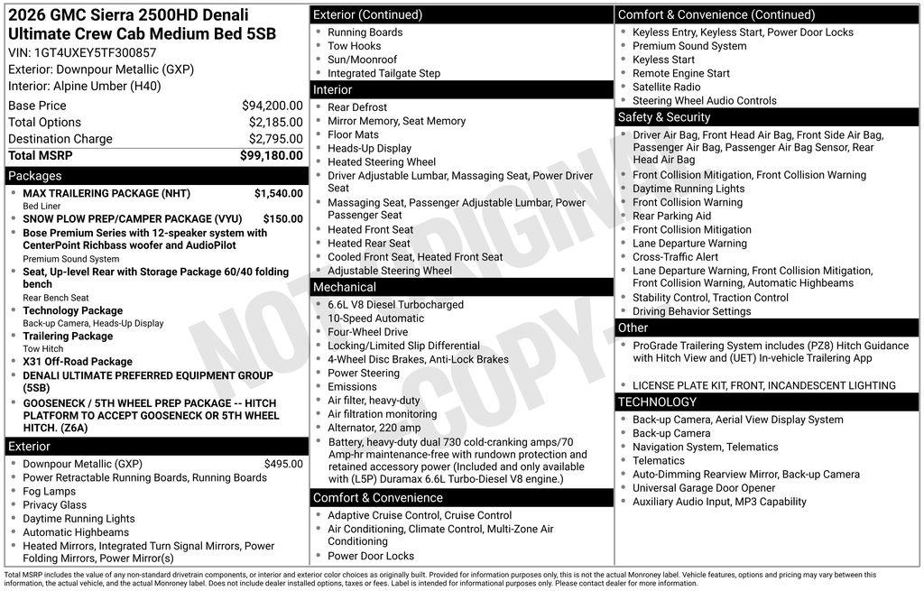 New 2026 GMC Sierra 2500 Denali Ultimate