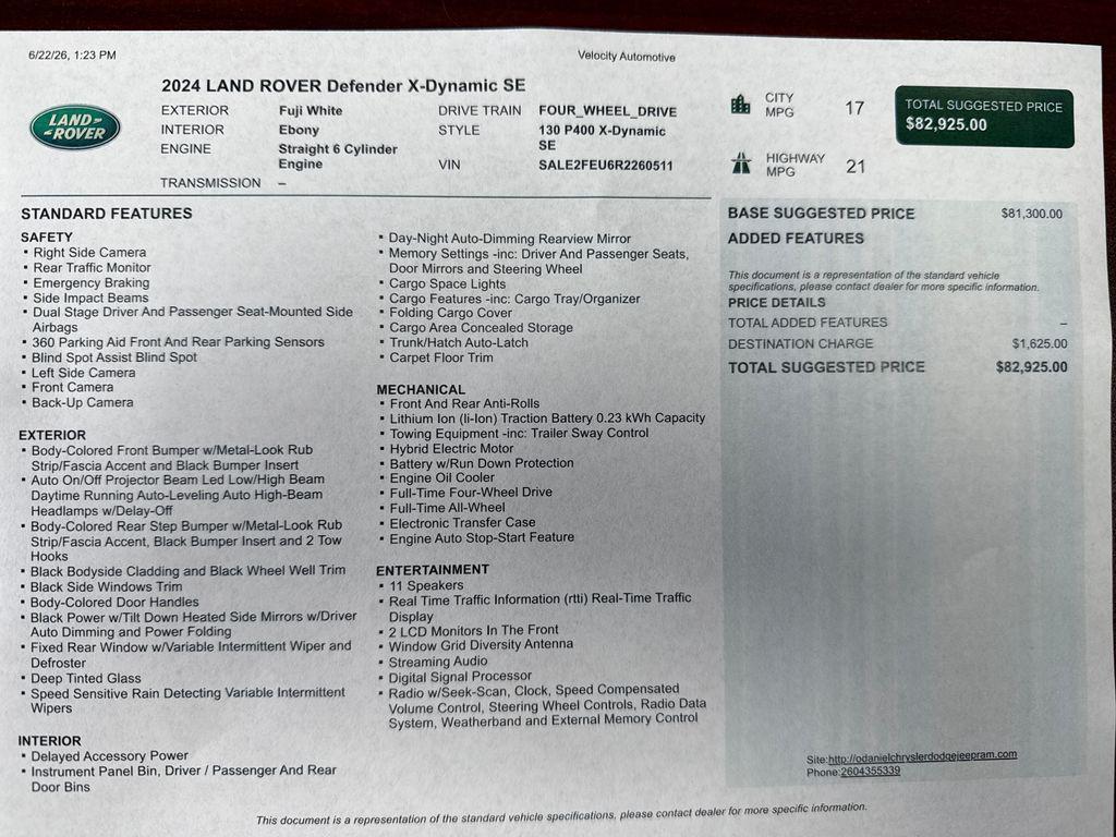 2024 LAND Rover DEFENDER X-DYNAMIC SE — миниатюра 28