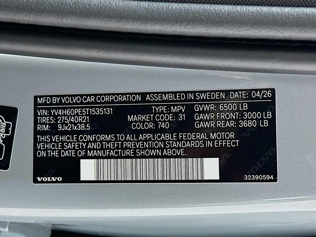 2026 Volvo XC90 PLUG-IN HYBRID PLUS, T8 AWD, ELECTRIC/GASOLIN 缩略图 31