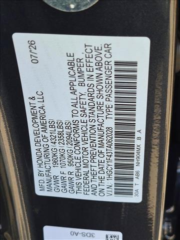 2026 Honda ACCORD SE 缩略图 18