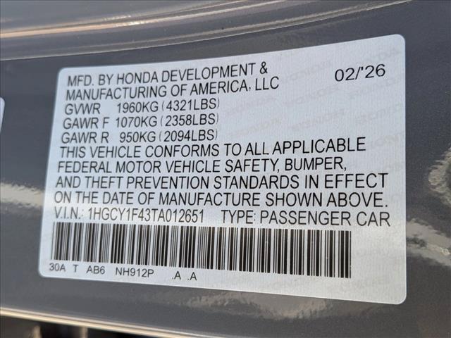2026 Honda ACCORD SE 缩略图 19