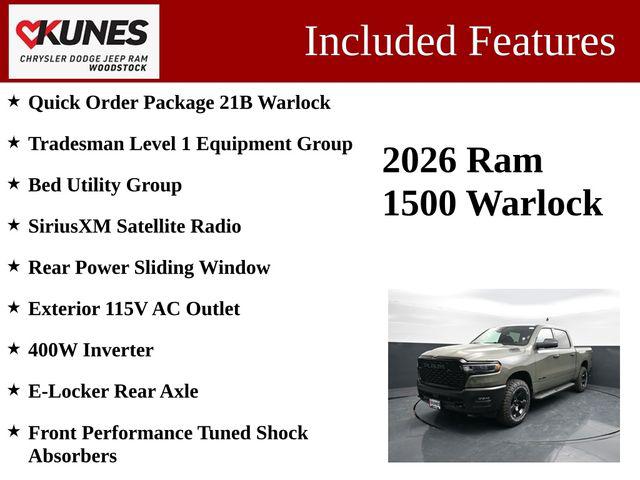 2026 RAM 1500 WARLOCK CREW CAB 4X4 5'7' BOX — фото 3