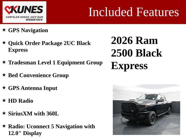 2026 RAM 2500 BLACK EXPRESS CREW CAB 4X4 6'4' BOX — миниатюра 3