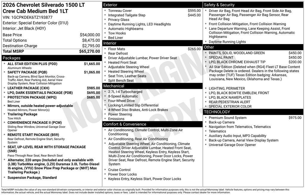 New 2026 Chevrolet Silverado 1500 LT
