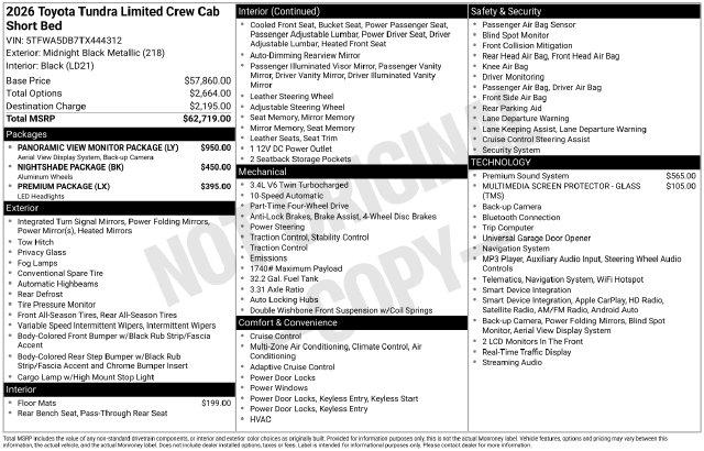 2026 Toyota TUNDRA LIMITED 缩略图 27