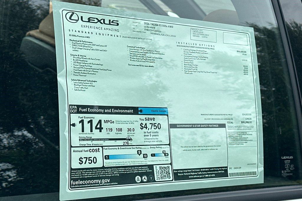 2026 Lexus ES 500E PREMIUM AWD 缩略图 28