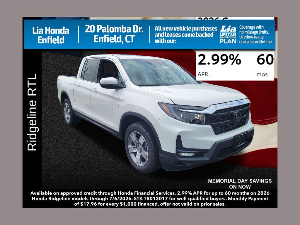 New 2026 Honda Ridgeline RTL