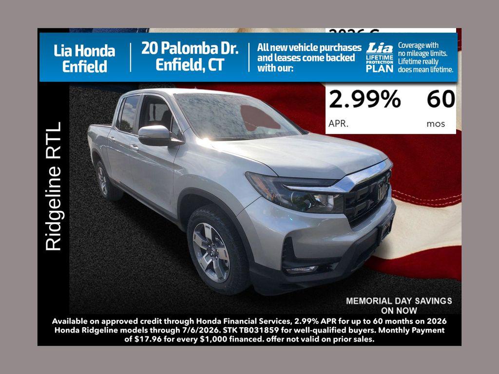 New 2026 Honda Ridgeline RTL