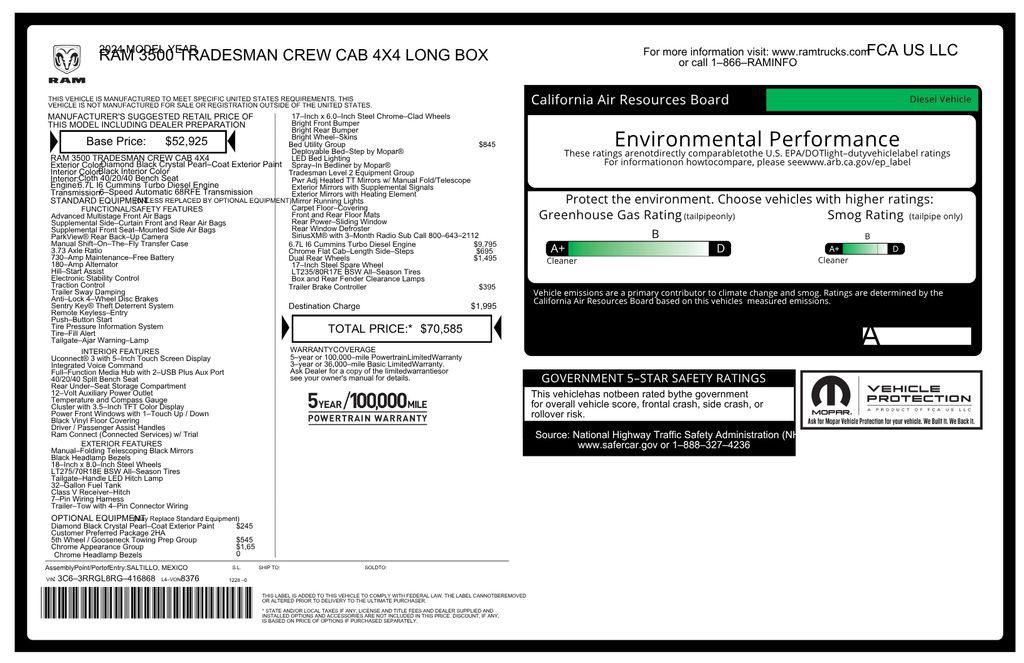 2024 RAM 3500 TRADESMAN CREW CAB 4X4 8' BOX — фото 11