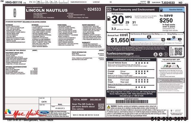 New 2026 Lincoln Nautilus Reserve