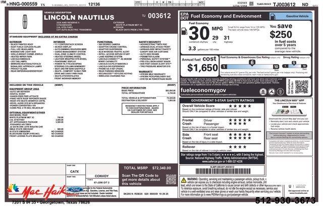 New 2026 Lincoln Nautilus Reserve