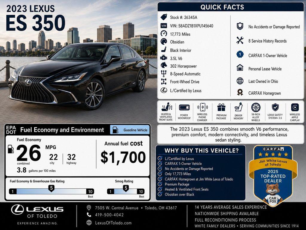 2023 Lexus ES 350 BASE — фото 1