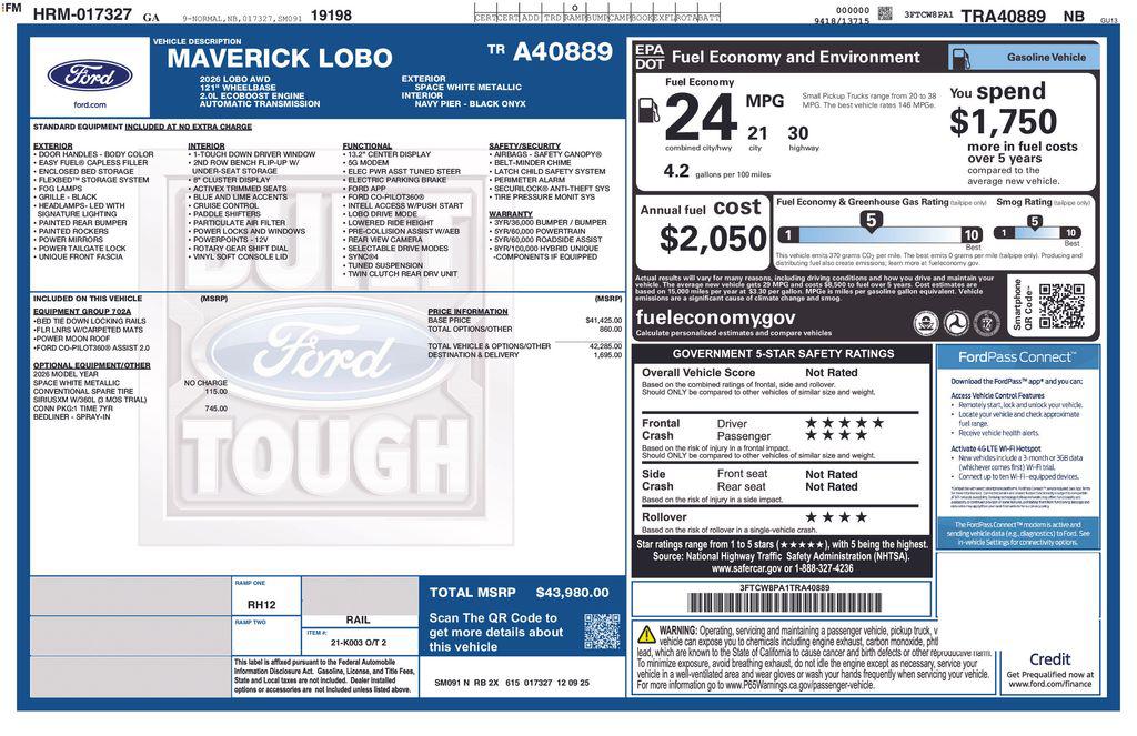 2026 FORD MAVERICK LOBO photo 12