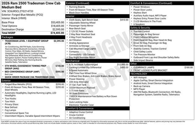 2026 RAM 2500 TRADESMAN — миниатюра 28