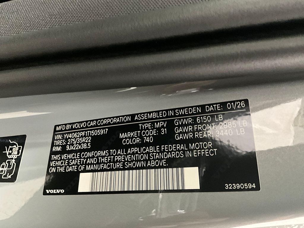 2026 Volvo XC90 ULTRA, B6 AWD GAS (MILD HYBRID), GASOLINE, BR 缩略图 28