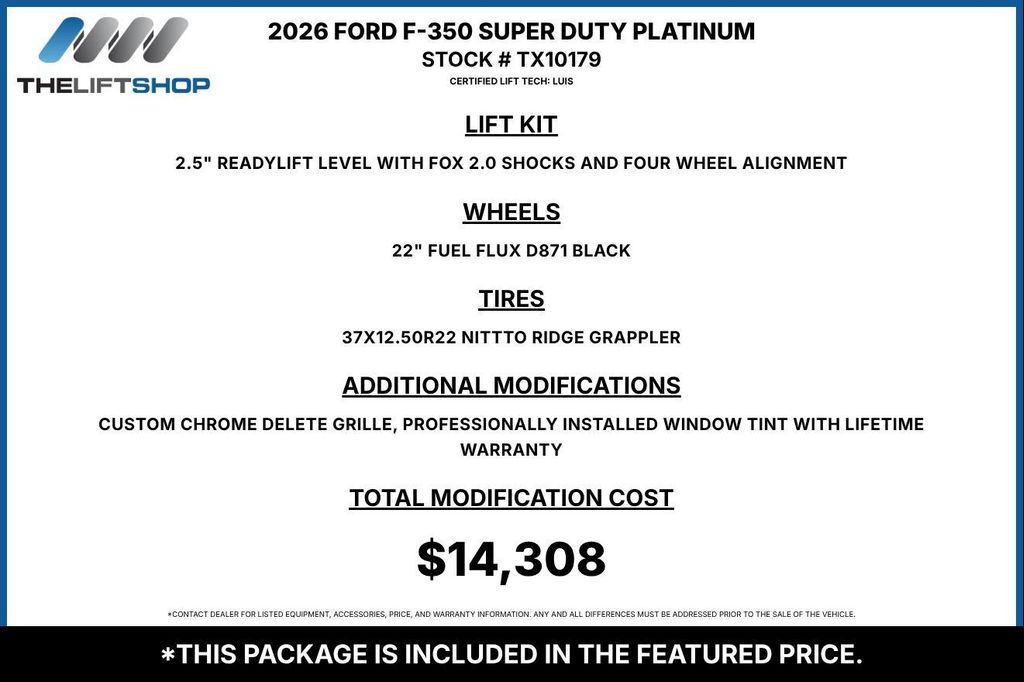 2026 FORD F-350 PLATINUM — фото 2